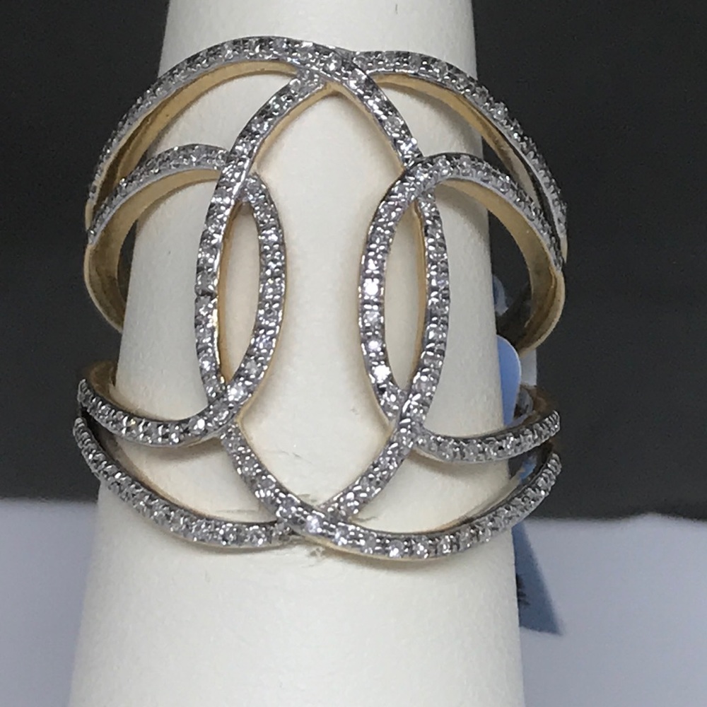 14k yellow gold .75ct diamond